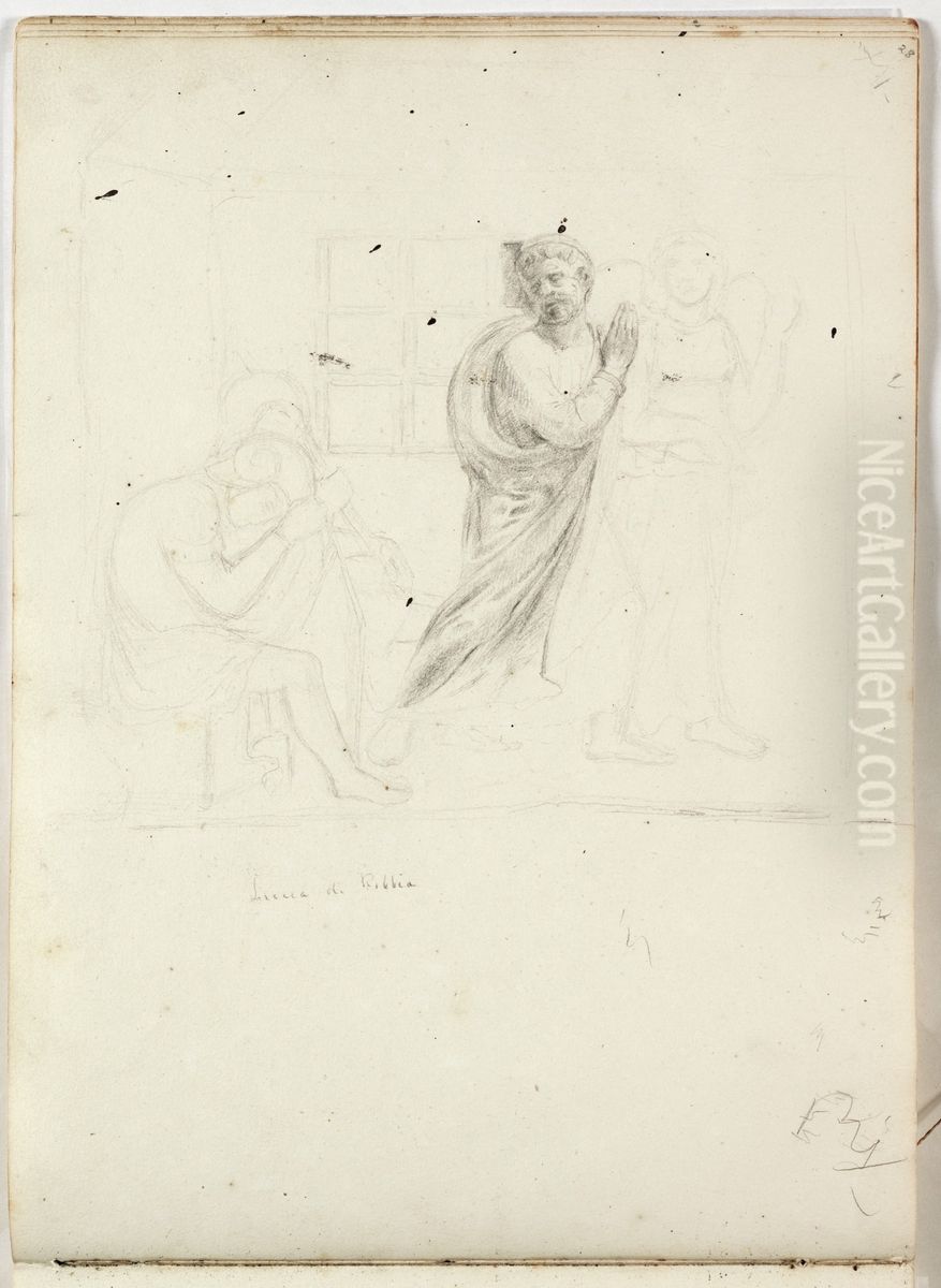 Liberation of St. Peter from Prison Oil Painting by Thomas Cole