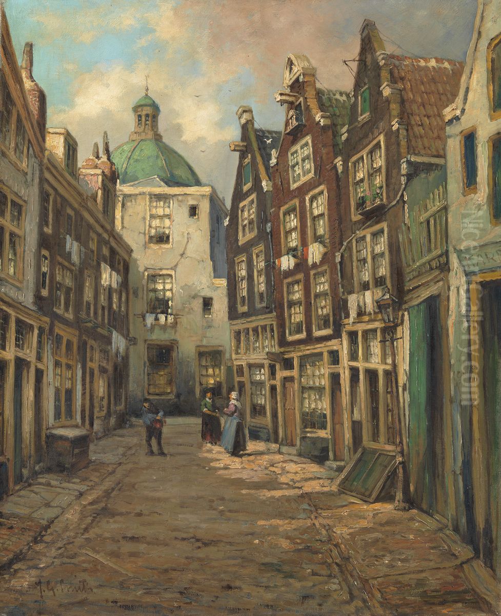 Zwartebijlsteeg Oil Painting by Jan Gerard Smits