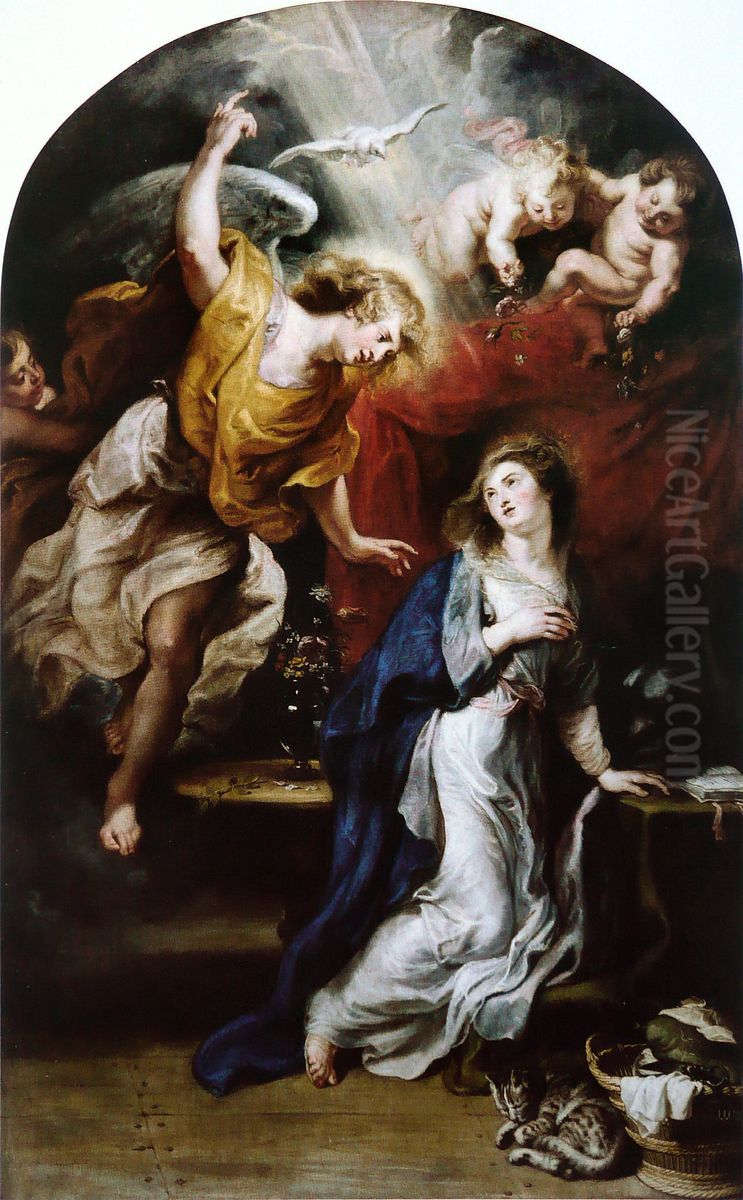 Annunciation Oil Painting by (studio of) Rubens, Peter Paul