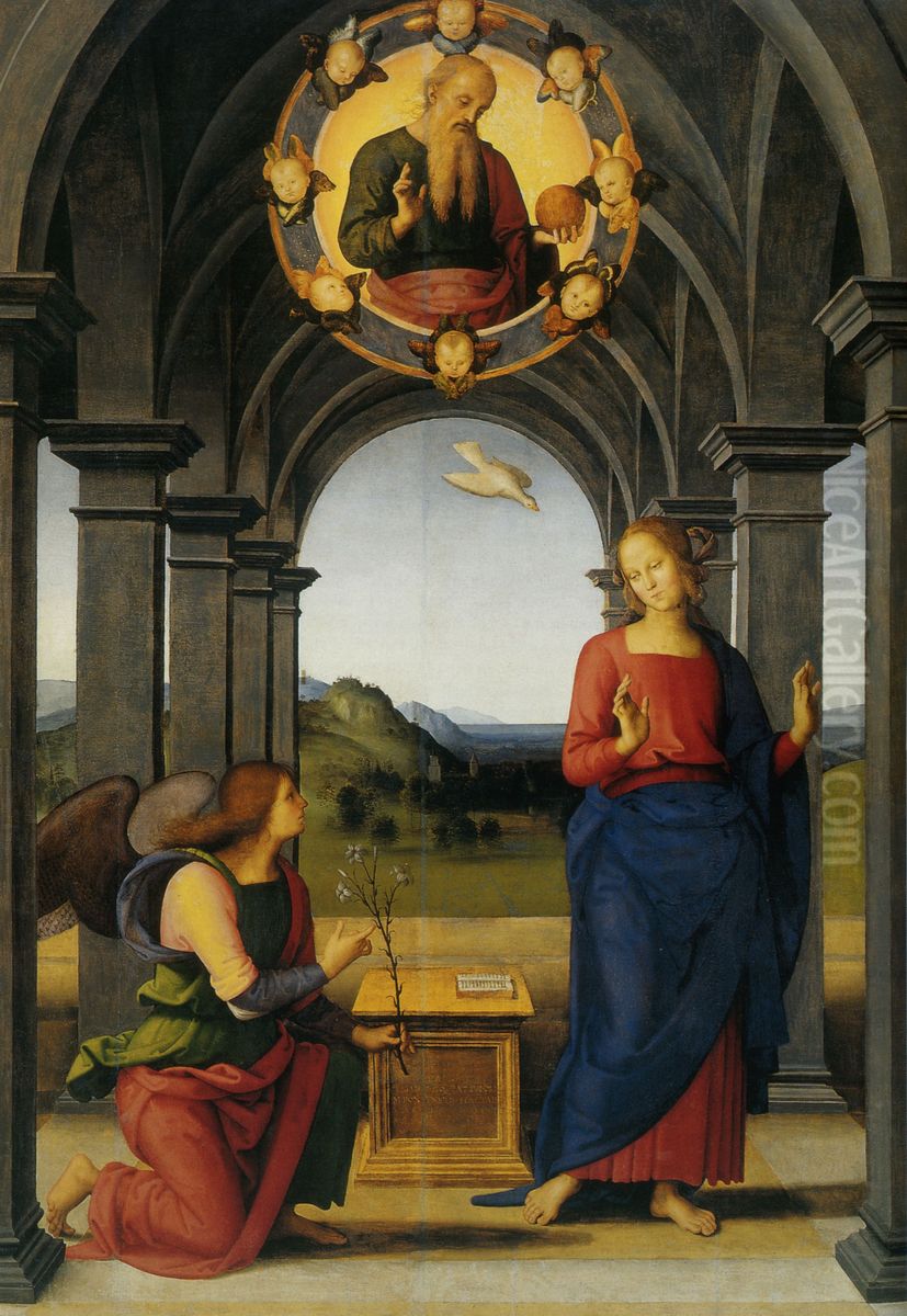 Annunciation of Fano Oil Painting by Pietro Vannucci Perugino