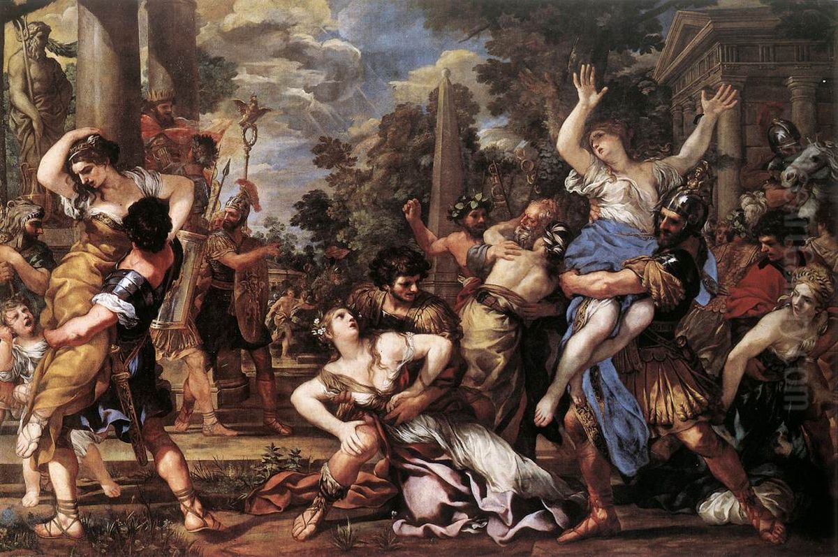 Rape of the Sabines Oil Painting by Pietro da Cortona
