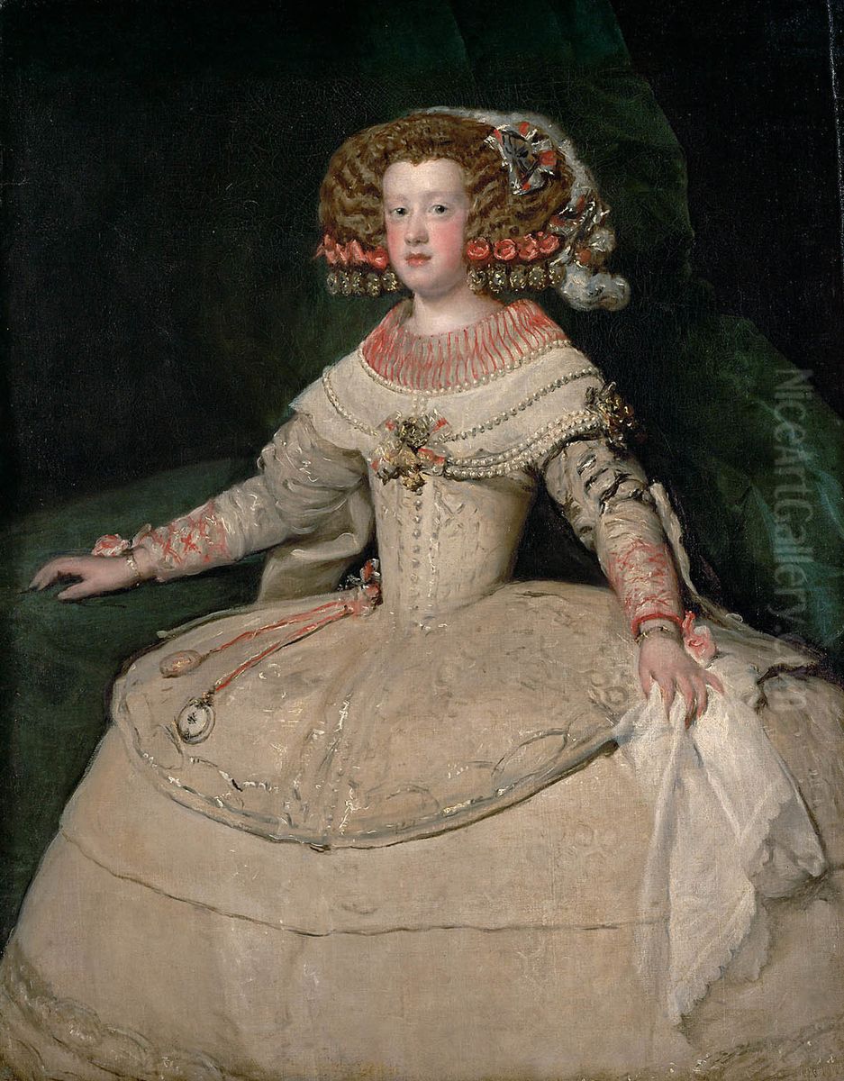La infanta Maria Teresa de Espana Oil Painting by Diego Rodriguez de Silva y Velazquez