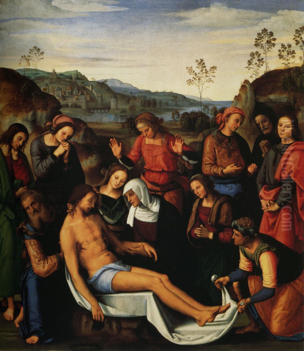 Lamentation over the Dead Christ Oil Painting by Pietro Vannucci Perugino