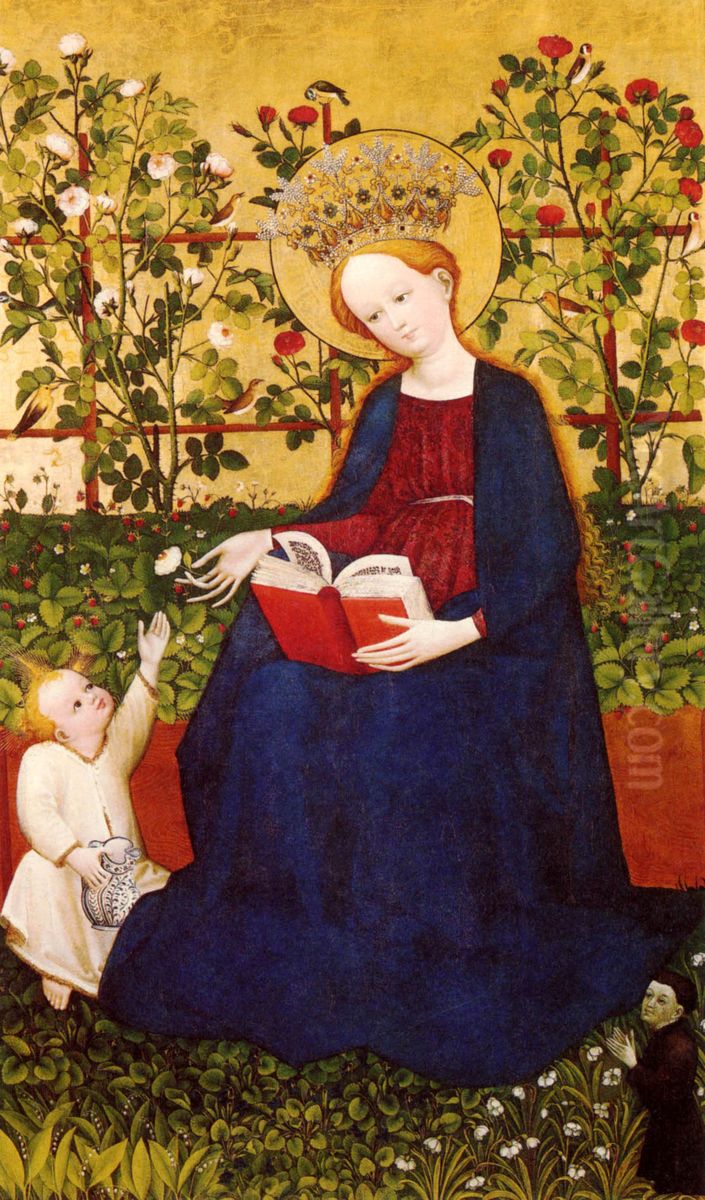 Madonna of the Strawberries Oil Painting by Upper Rhenish Master
