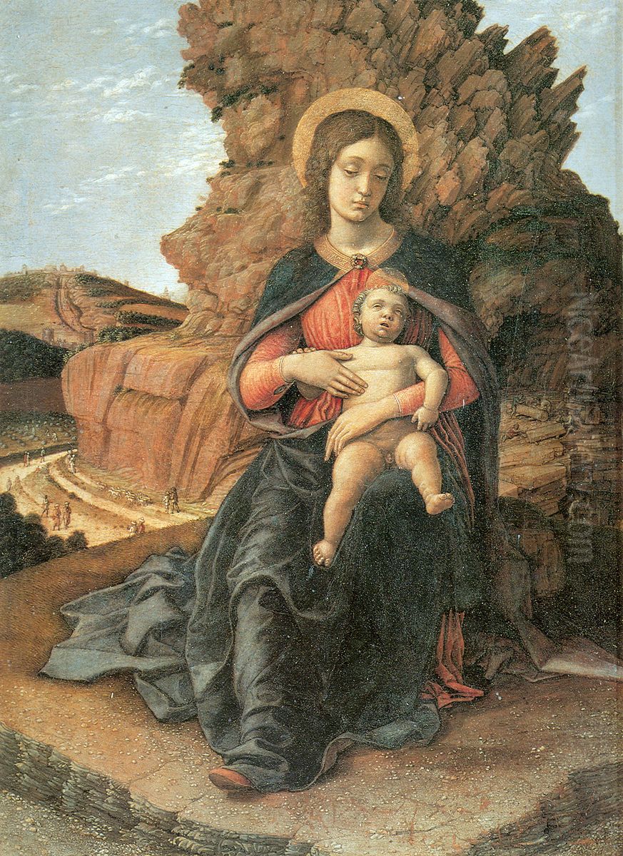 Madonna in der Felsengrotte Oil Painting by Andrea Mantegna