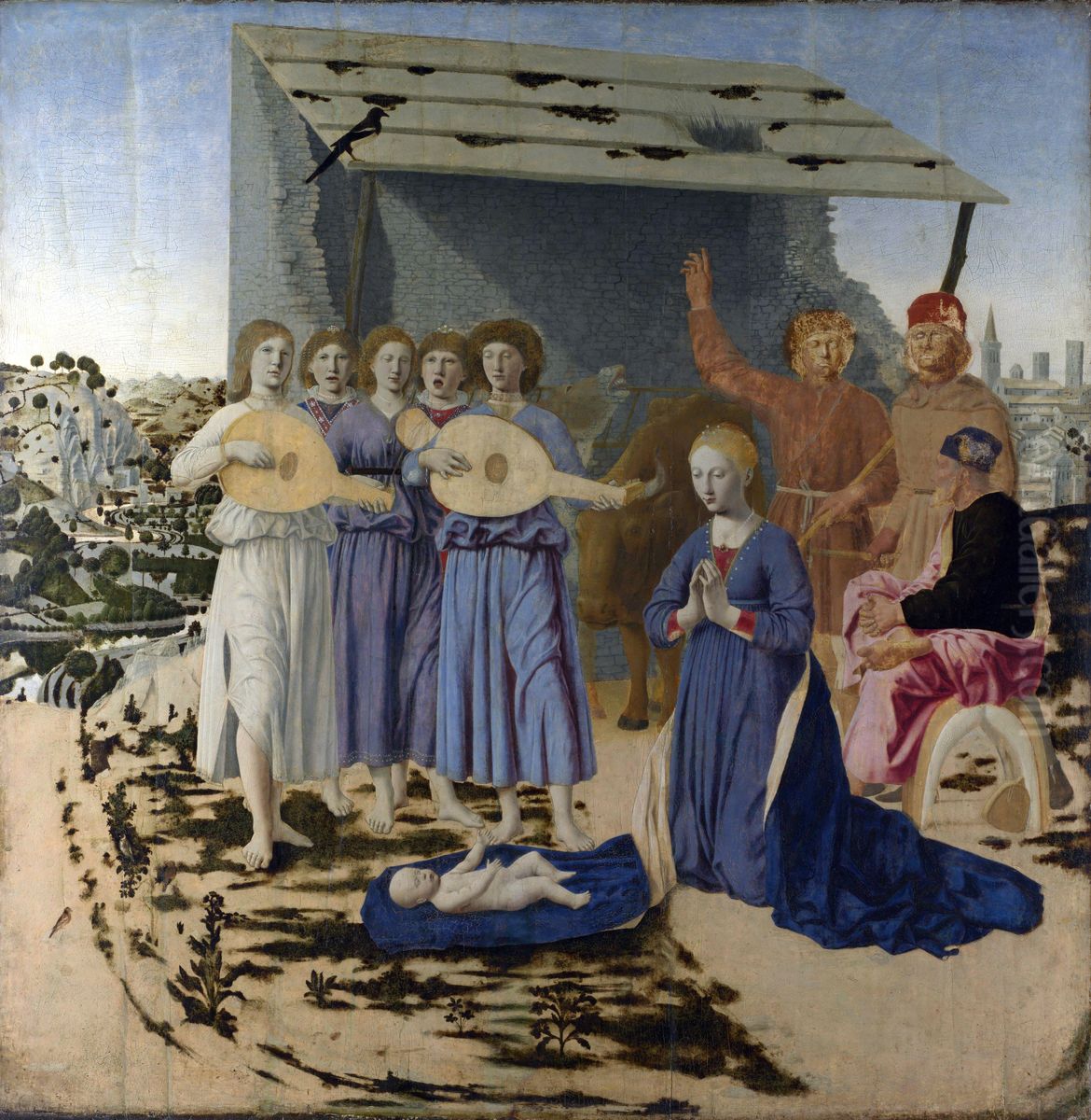 The Nativity Oil Painting by Piero della Francesca