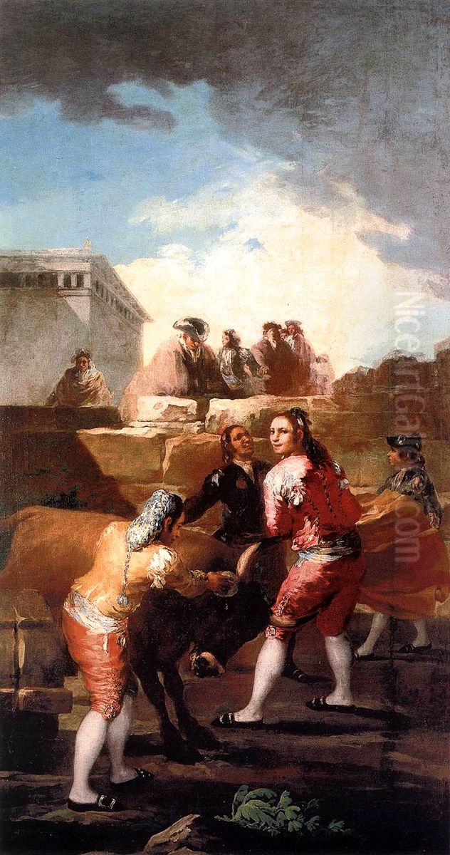 La Novillada Oil Painting by Francisco Goya Fuendetodos