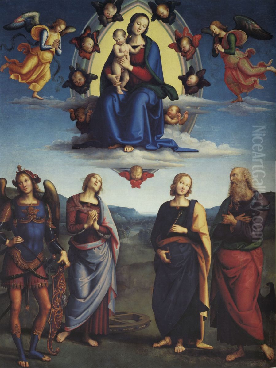 Madonna in Glory with Saints Oil Painting by Pietro Vannucci Perugino
