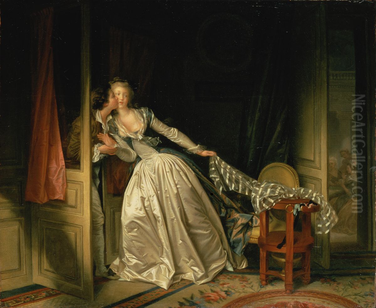 The stolen kiss Oil Painting by Jean-Honore Fragonard