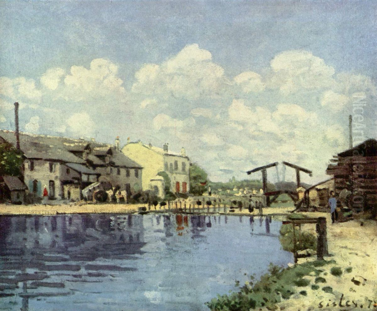 Le canal Saint-Martin Oil Painting by Alfred Sisley