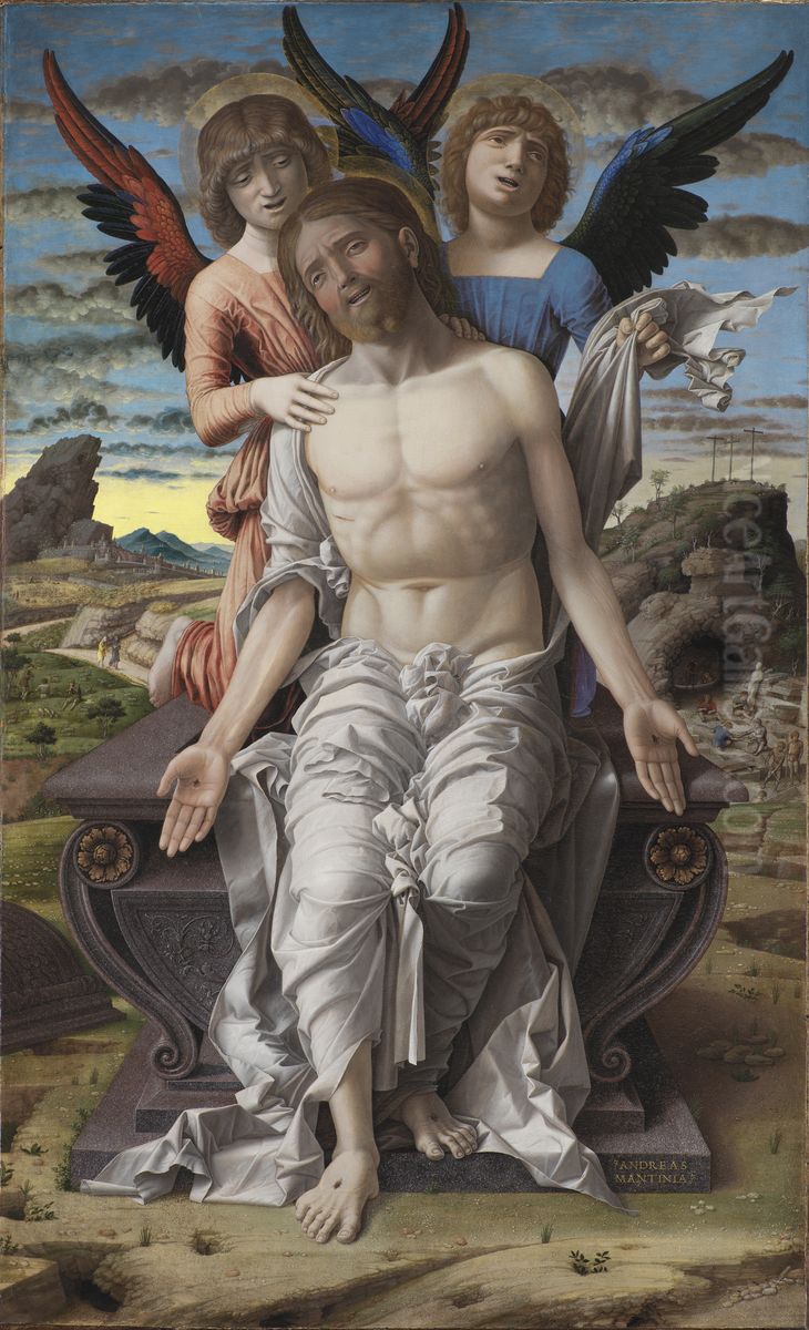 Kristus som den lidende frelser Oil Painting by Andrea Mantegna