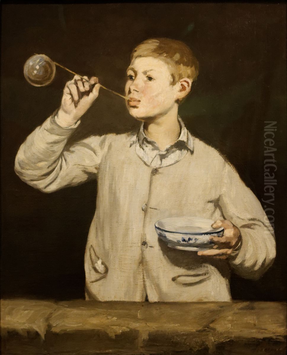 Les Bulles de savon Oil Painting by Edouard Manet