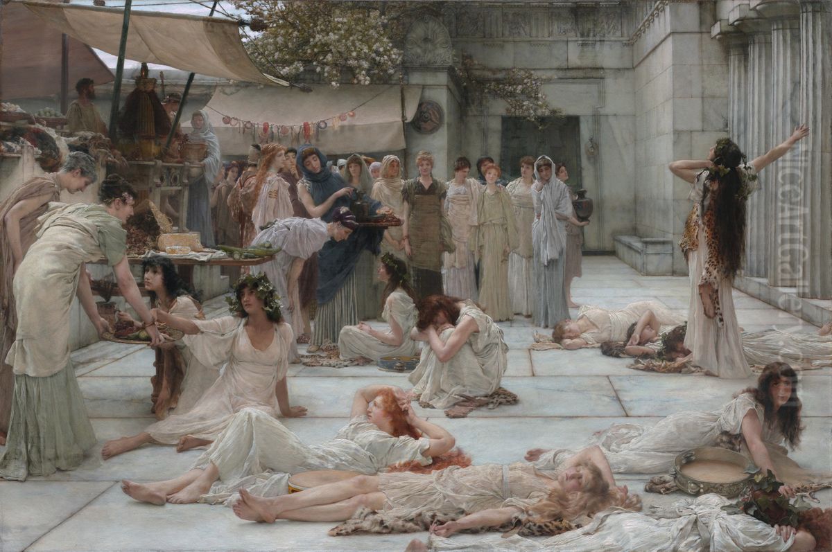 The Women of Amphissa Oil Painting by Lawrence Alma-Tadema