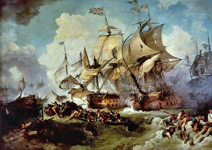 The Glorious First of June Oil Painting by Philip James de Loutherbourg