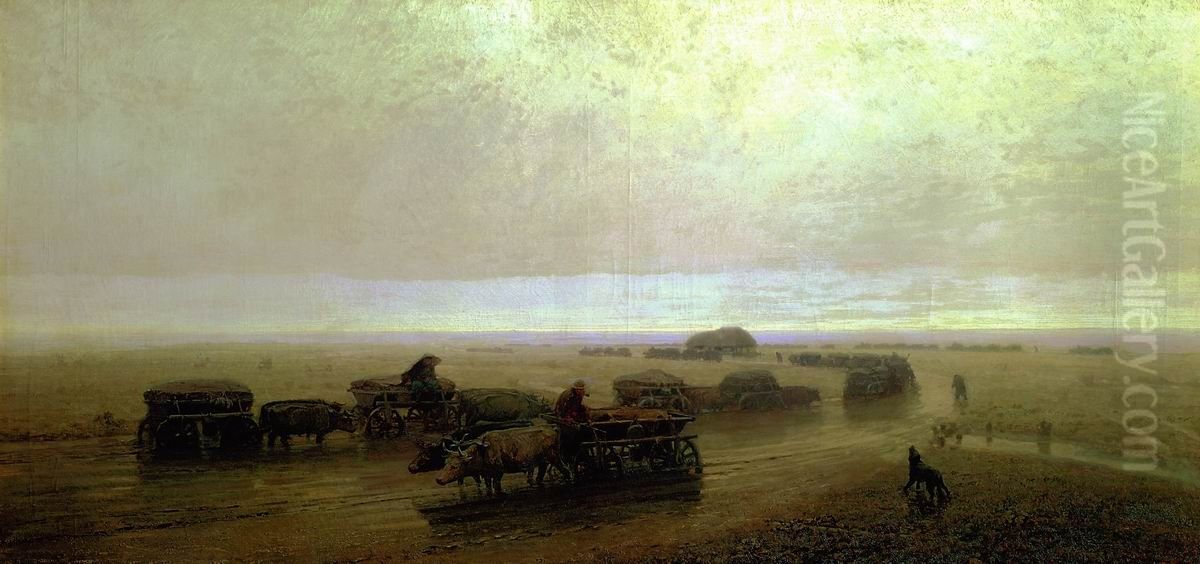 Chumaks path in Mariupol Oil Painting by Arkhip Kuindzhi