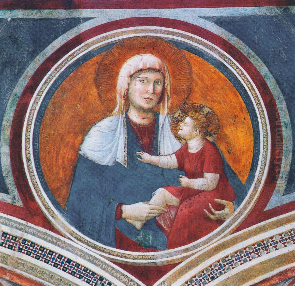 Madonna with the laughing Child Oil Painting by Giotto