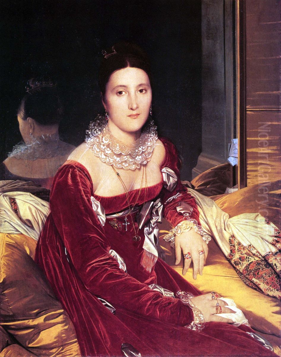 Portrait de Madame de Senonnes Oil Painting by Jean Auguste Dominique Ingres