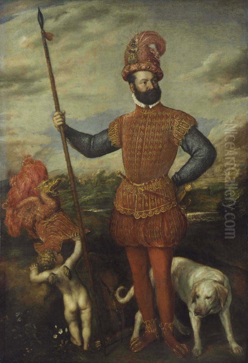 Portrait of a nobleman Oil Painting by Titian
