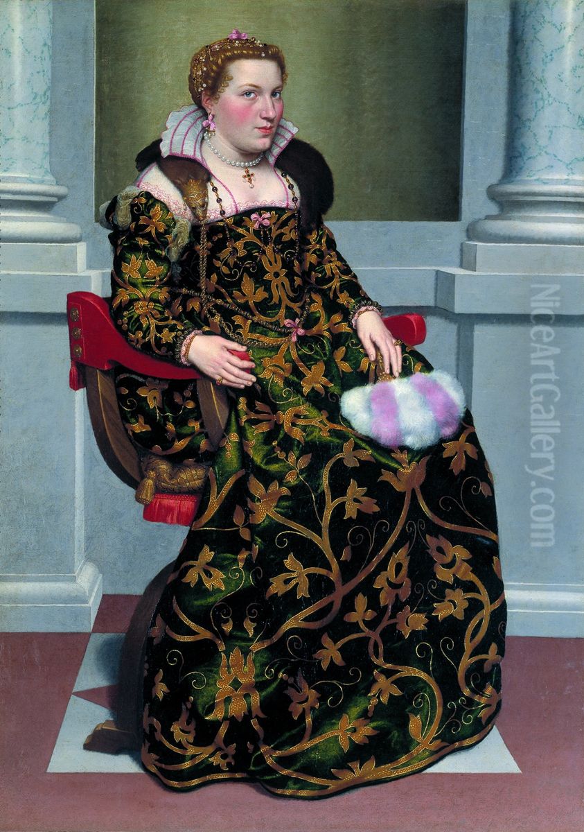 Portrait of Isotta Brembati Grumelli Oil Painting by Giovanni Battista Moroni