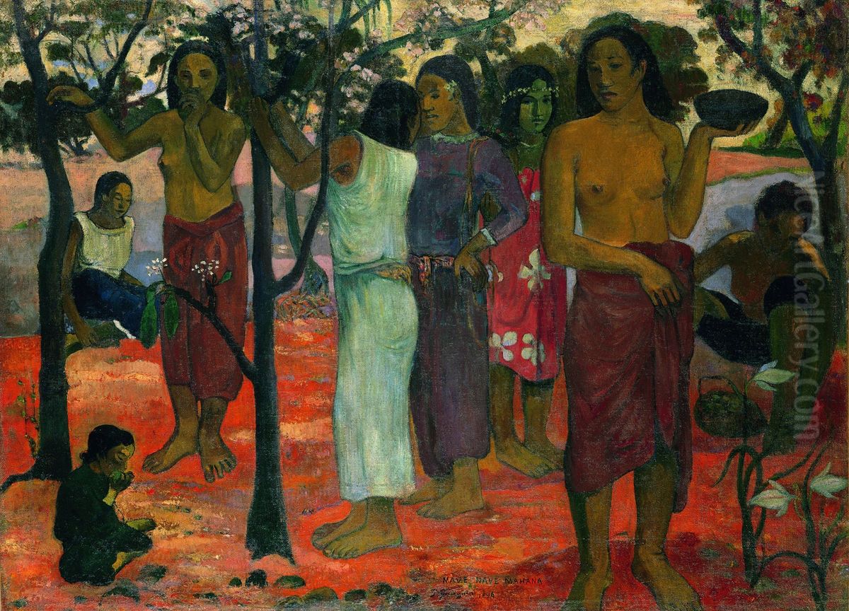 Nave nave mahana Oil Painting by Paul Gauguin