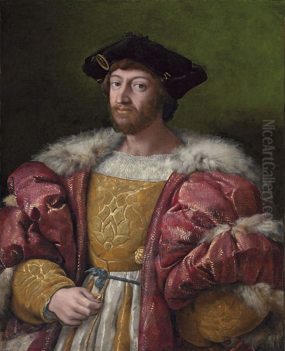 Portrait of Lorenzo di Medici, Duke of Urbino Oil Painting by Raphael