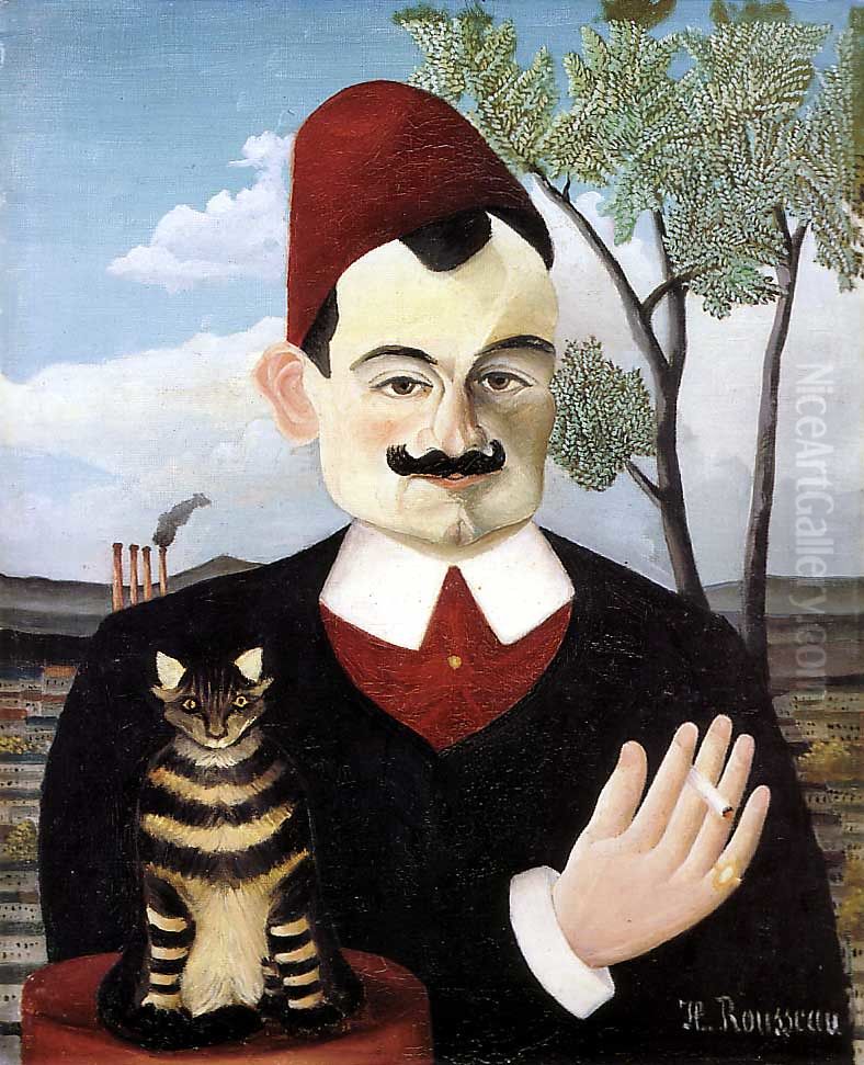 Portrait de Monsieur X Oil Painting by Henri Julien Rousseau
