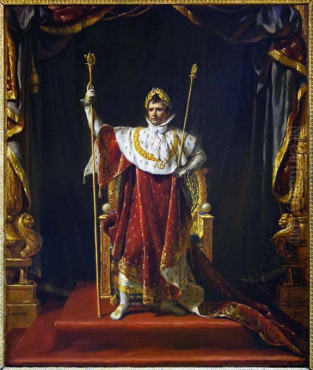 Napoleon in Imperial Costume Oil Painting by Jacques-Louis David