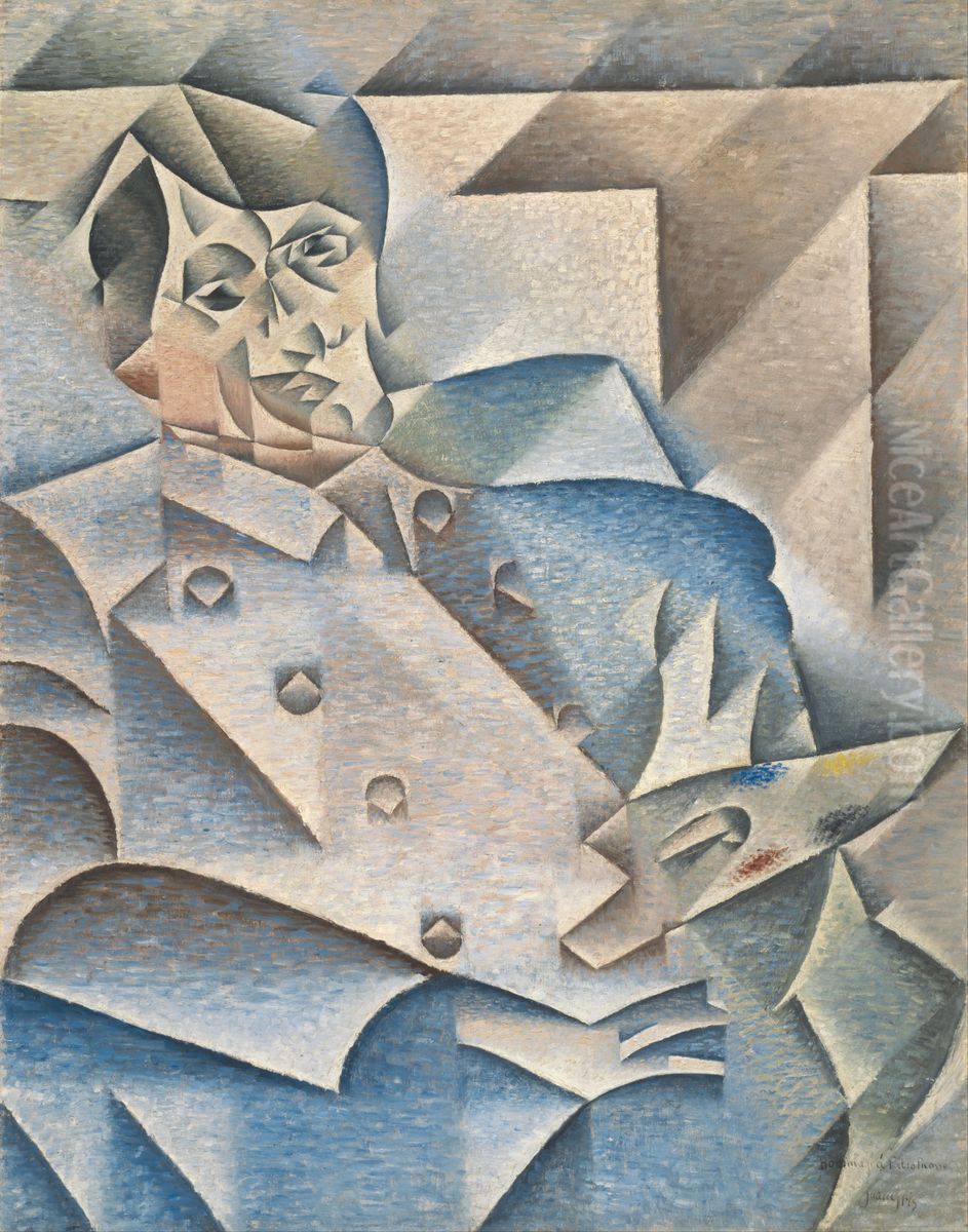 Portrait of Pablo Picasso Oil Painting by Juan Gris