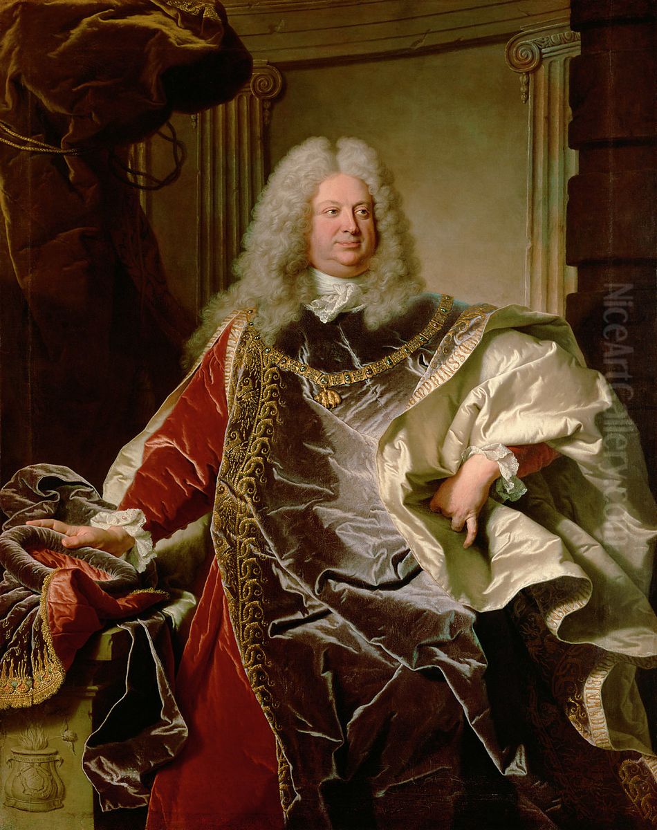 Philipp Ludwig Wenzel von Sinzendorf Oil Painting by Hyacinthe Rigaud