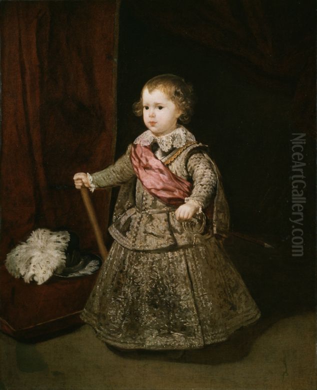 Retrato del principe Baltasar Carlos Oil Painting by Diego Rodriguez de Silva y Velazquez
