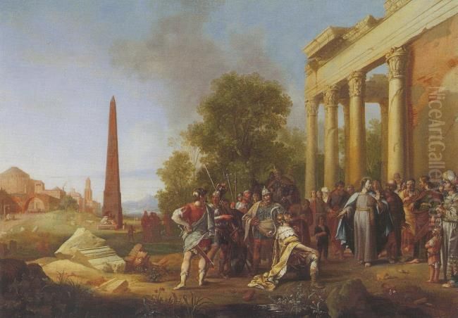 Christ and the centurion of Capernaum Oil Painting by Bartholomeus Breenbergh