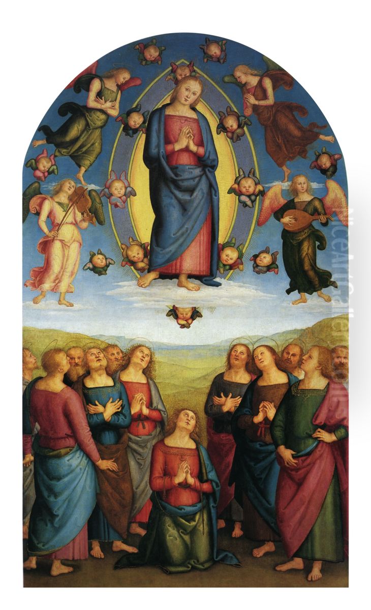 Pala di Corciano Oil Painting by Pietro Vannucci Perugino