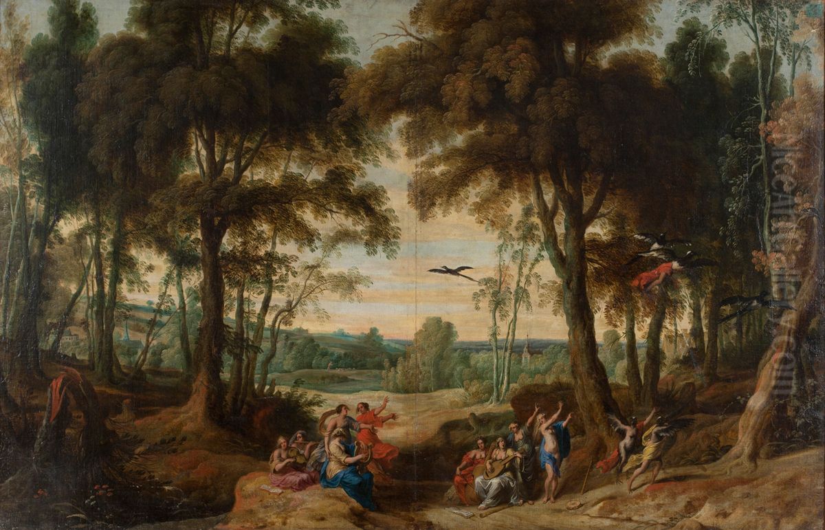 Transformation of Women into Magpies Oil Painting by Jan Wildens