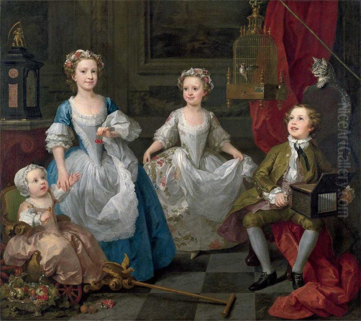 The Graham Children Oil Painting by William Hogarth