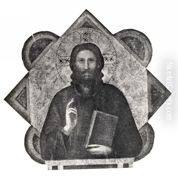 Christ blessing Oil Painting by Giotto