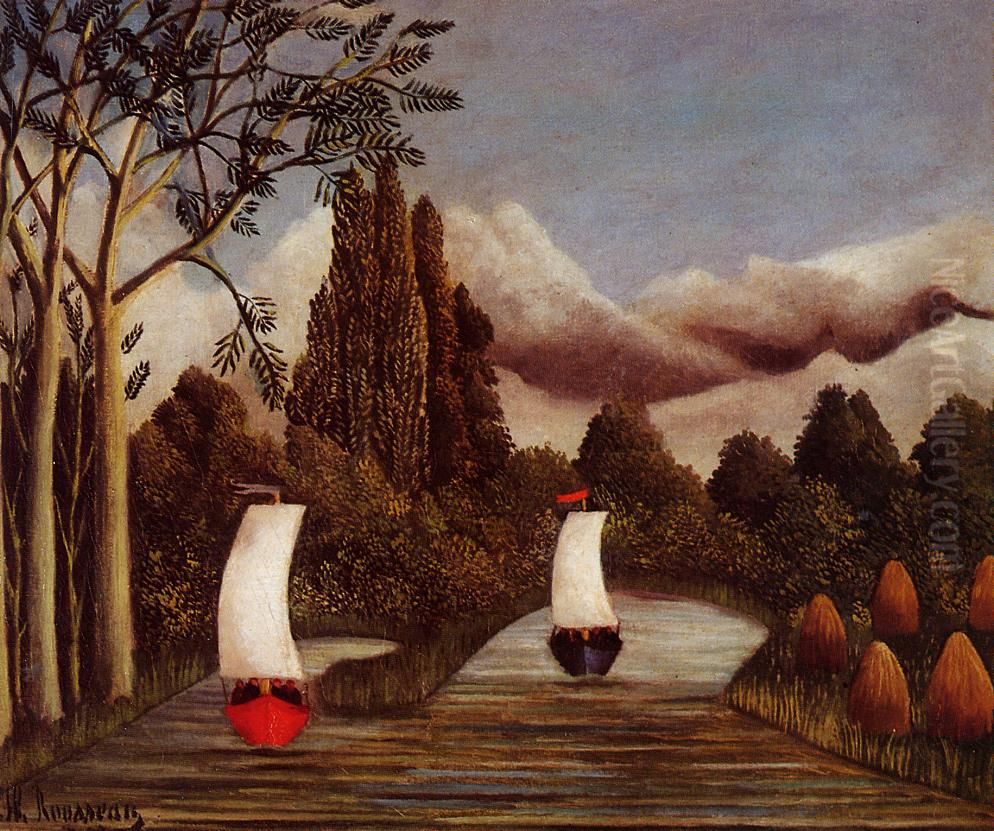 Banks of the Oise Oil Painting by Henri Julien Rousseau