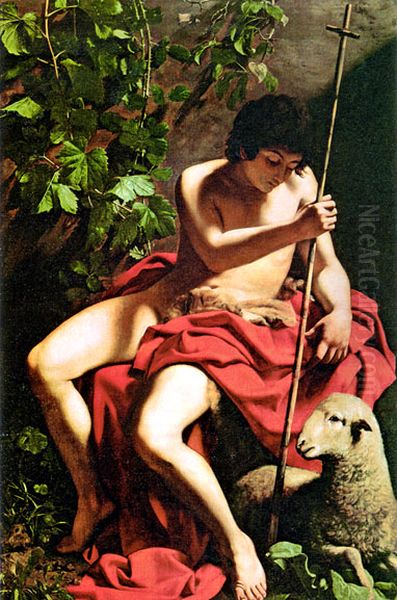 Saint John the Baptist Oil Painting by Caravaggio
