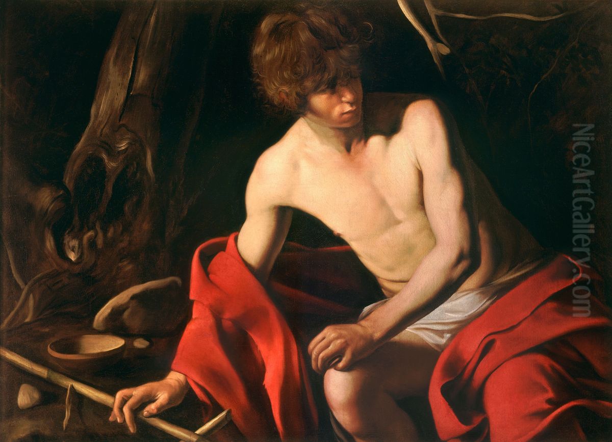 Saint John the Baptist Oil Painting by Caravaggio