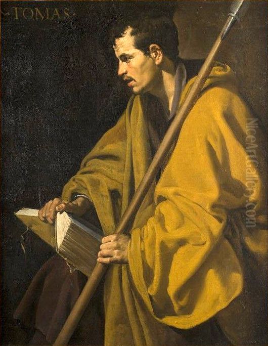 Santo Tomas Oil Painting by Diego Rodriguez de Silva y Velazquez