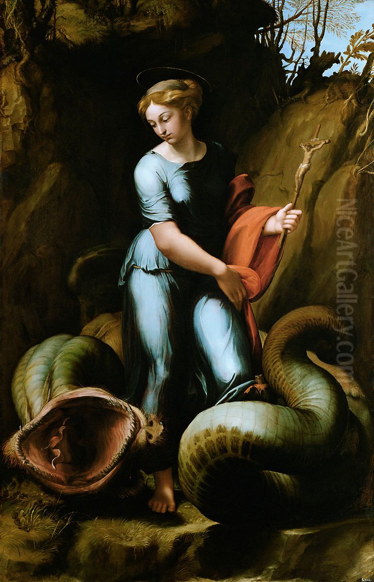 Hl. Margarete Oil Painting by Raphael