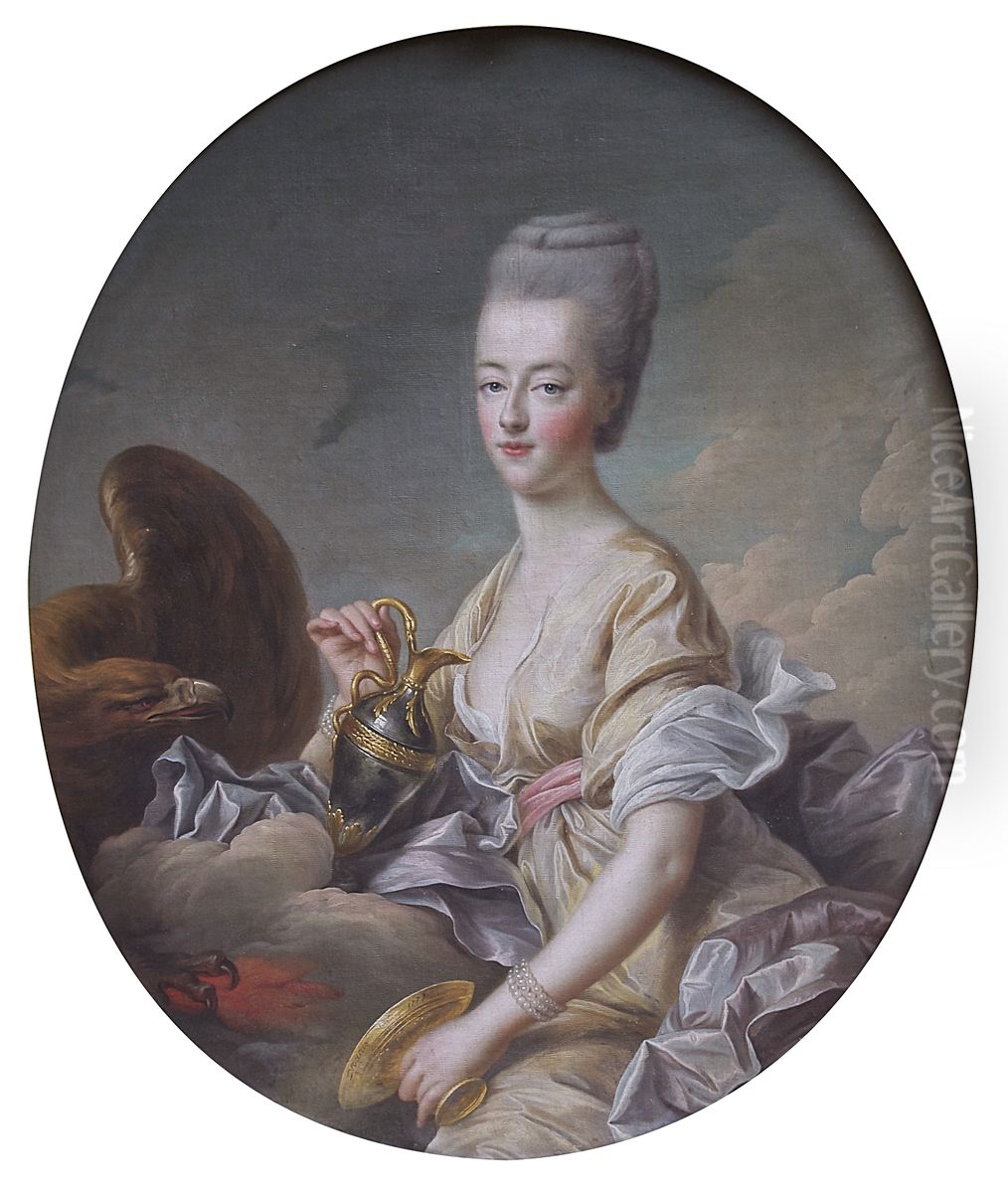 Madame la Dauphine Marie-Antoinette, en Hebe Oil Painting by Francois-Hubert Drouais