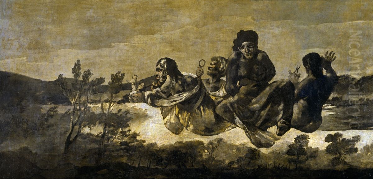 Atropos o Las Parcas Oil Painting by Francisco Goya Fuendetodos