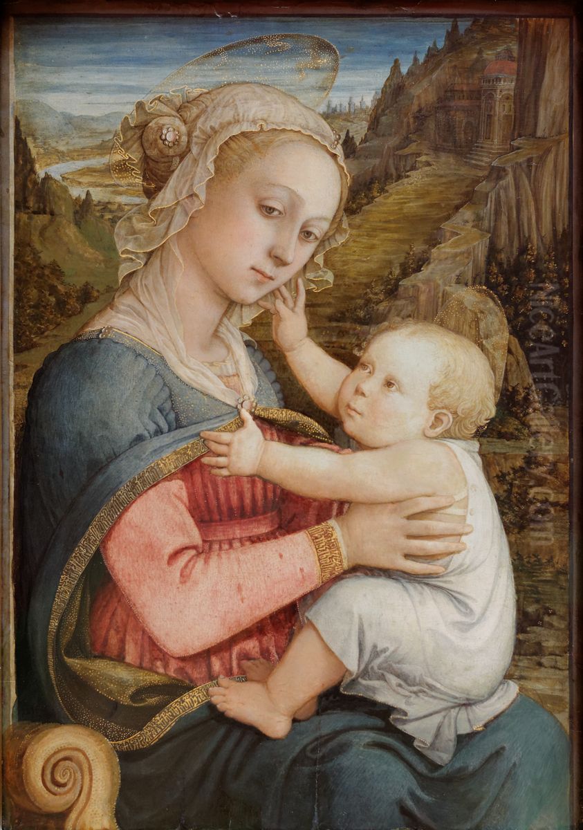 Madonna and child Oil Painting by Filippo Lippi