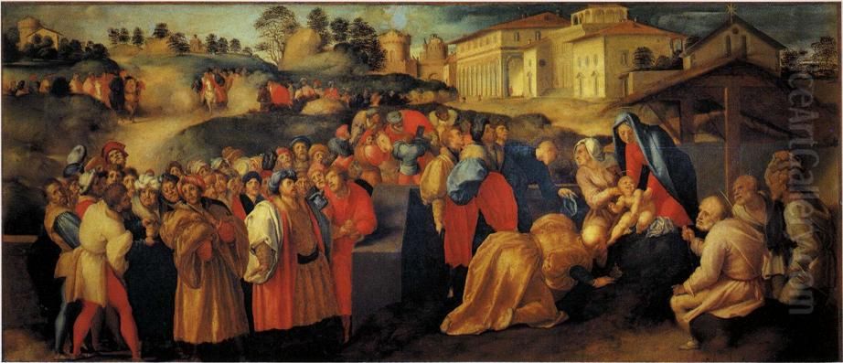 Adoration of the Magi Oil Painting by Pontormo