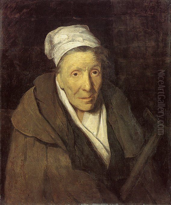A Madwoman and Compulsive Gambler Oil Painting by Theodore Gericault