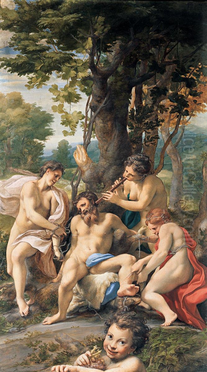 Allegoria del Vizio Oil Painting by Antonio da Correggio