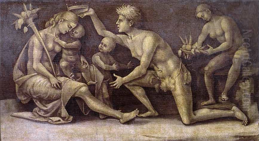 Allegory of Fertility and Abundance Oil Painting by Luca Signorelli