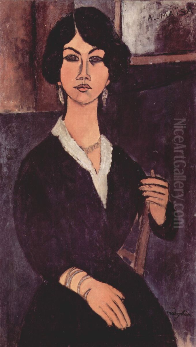 Sitzende Algerische Almaiisa Oil Painting by Amedeo Modigliani