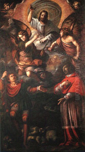 Appearance of Christ to Saint Roch Oil Painting by Giulio Cesare Procaccini