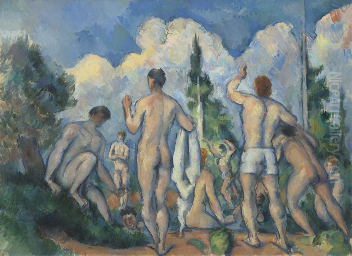 Baigneurs Oil Painting by Paul Cezanne
